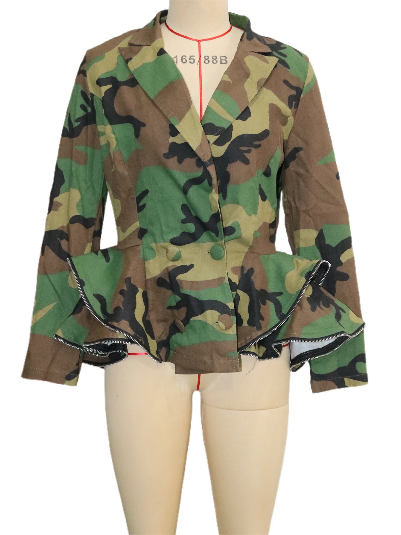 Camouflage Ruffles Jacket