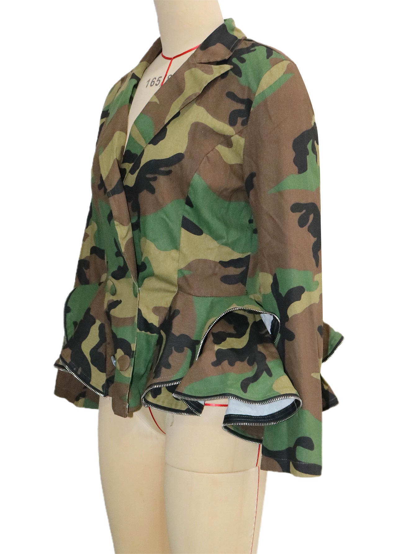 Camouflage Ruffles Jacket