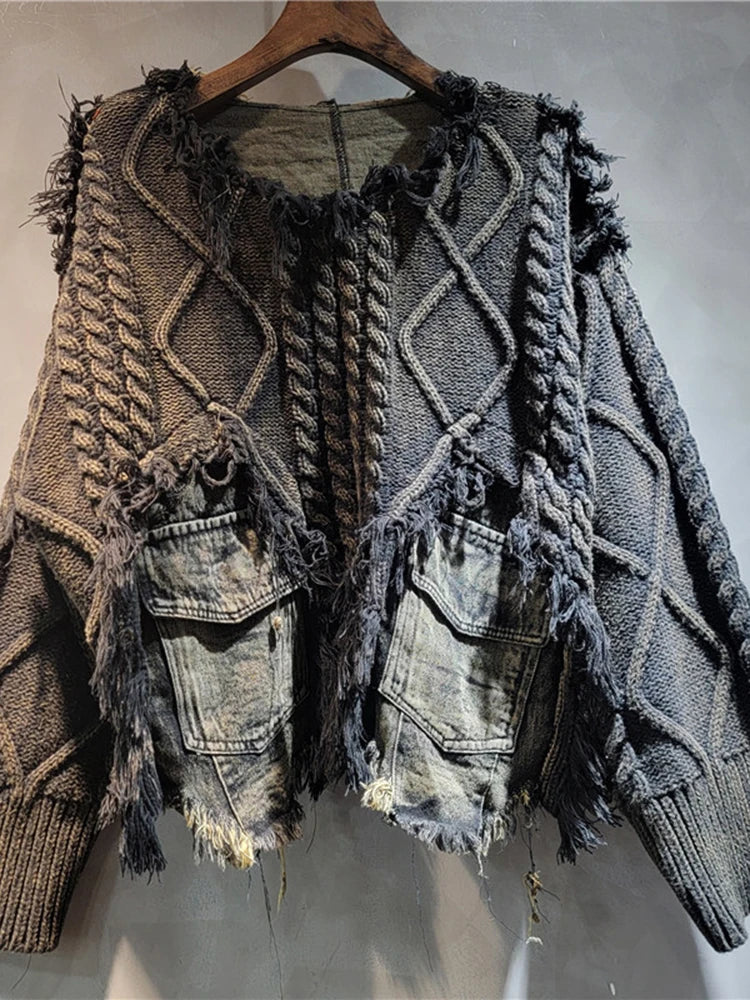 Vintage Denim Sweater