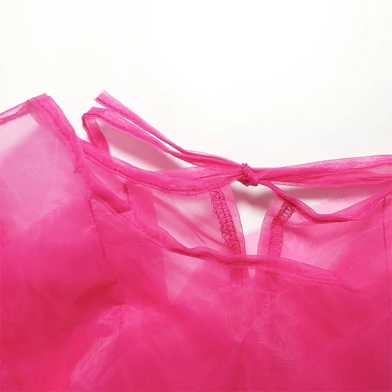 Cascading Petal Chiffon Blouse