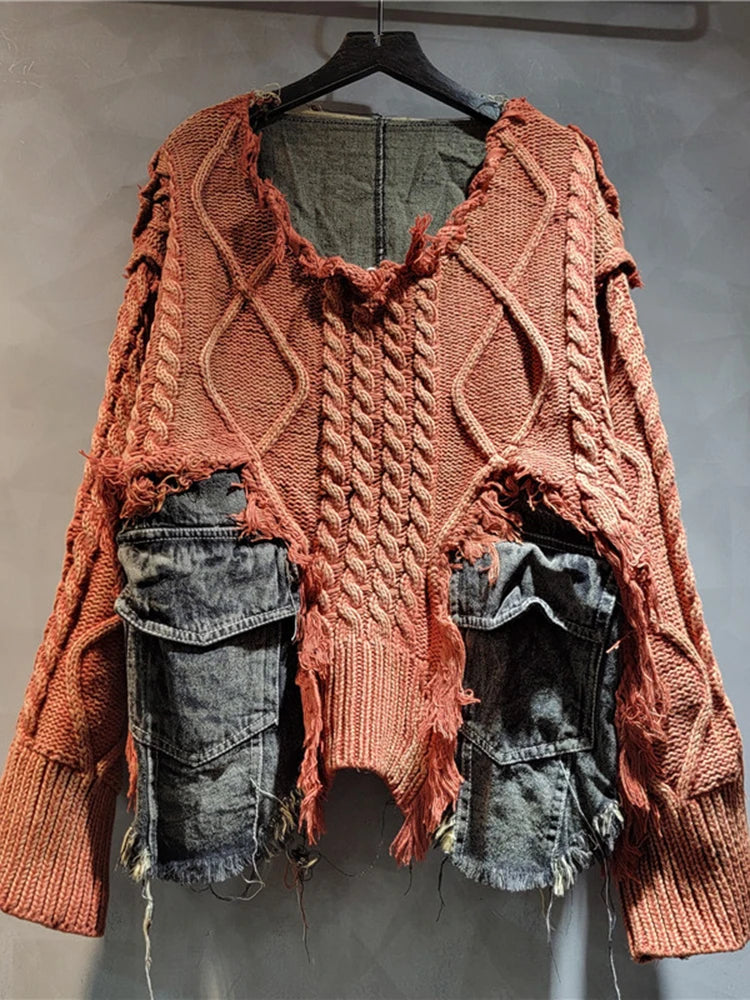 Vintage Denim Sweater