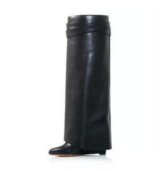Shark Lock Knee High Boots