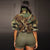 Camouflage Print Pocket Lapel Long Sleeve Short Jacket