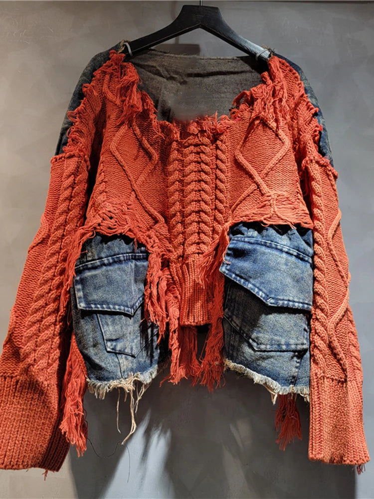 Vintage Denim Sweater