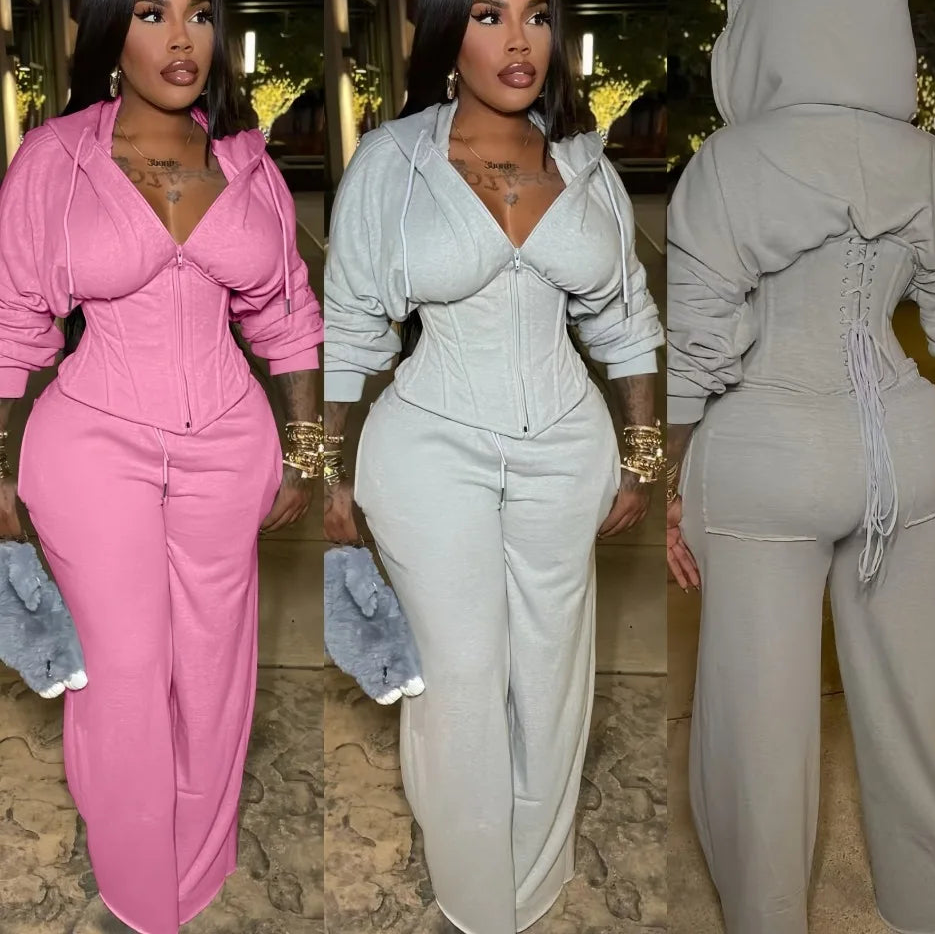 Candy Corset - Two Pieces Hooded Set