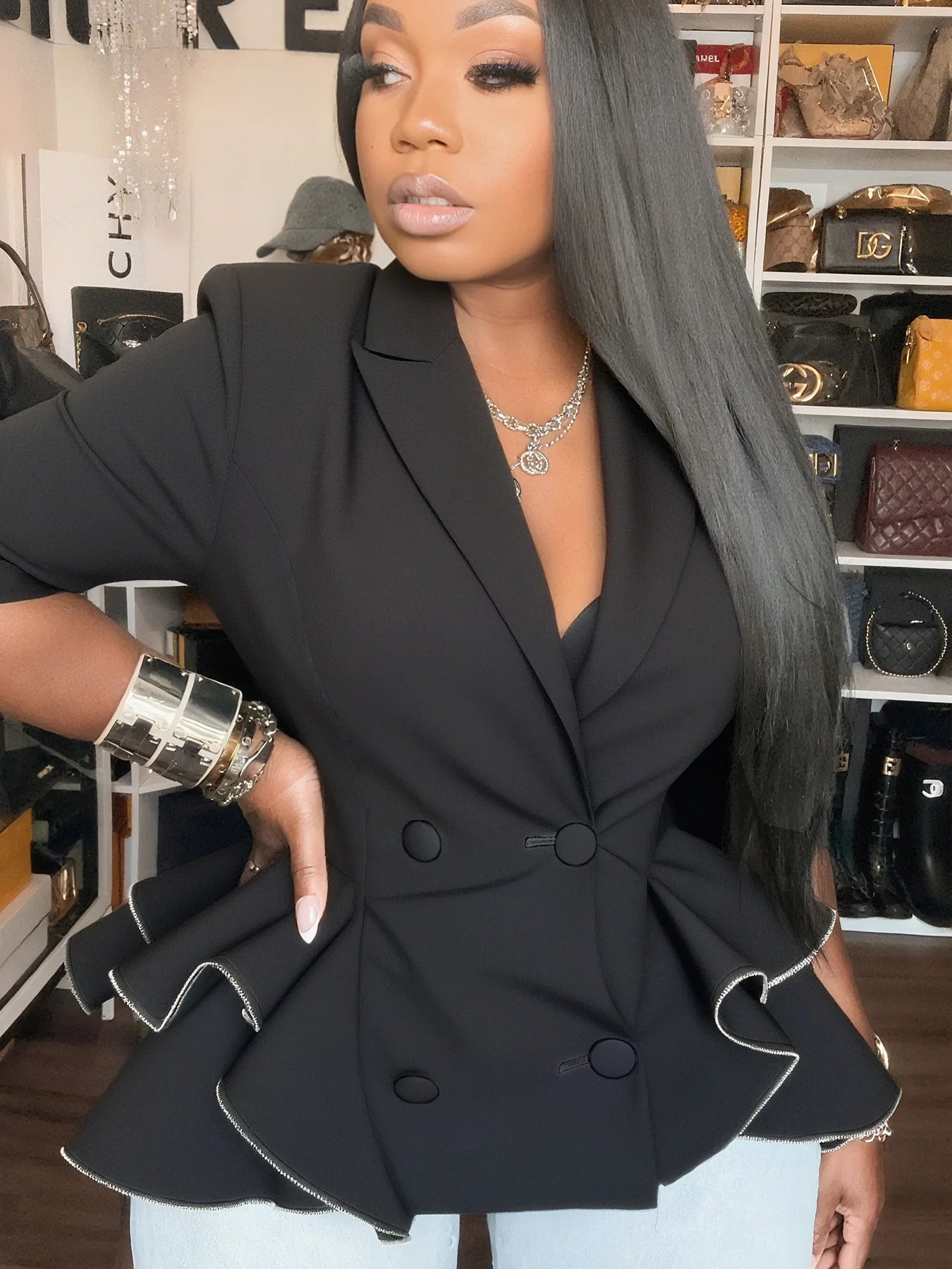 Camouflage Ruffles Jacket