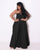 Straight Wide Leg Jumpsuit (Strapless with Belt)
