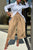 Khaki Capri Wide Leg Trousers