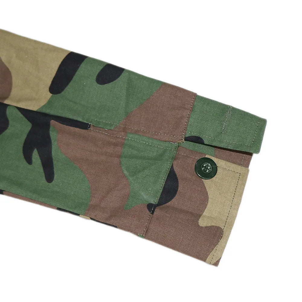 Camouflage Print Pocket Lapel Long Sleeve Short Jacket