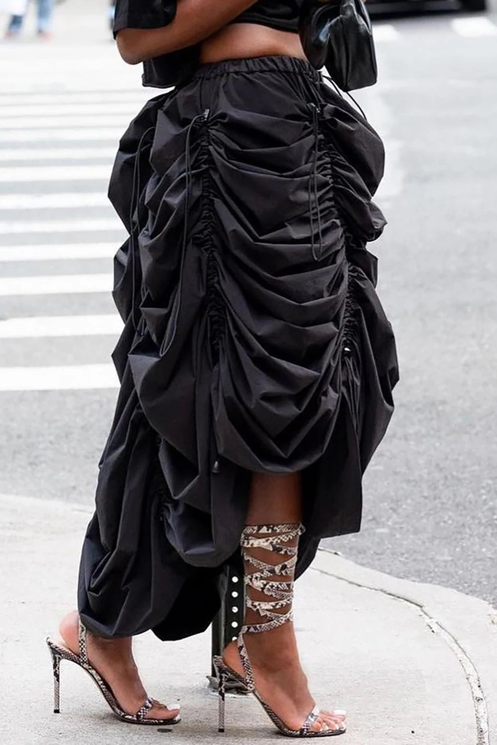 2 PAC- Two Piece Drawstring High Waist Skirt