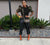 Camouflage Puffer Sleeve Top