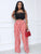 Vertical Striped Wide Leg Pants