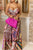 Sexy Print Criss Cross Backless Wide Leg Suit