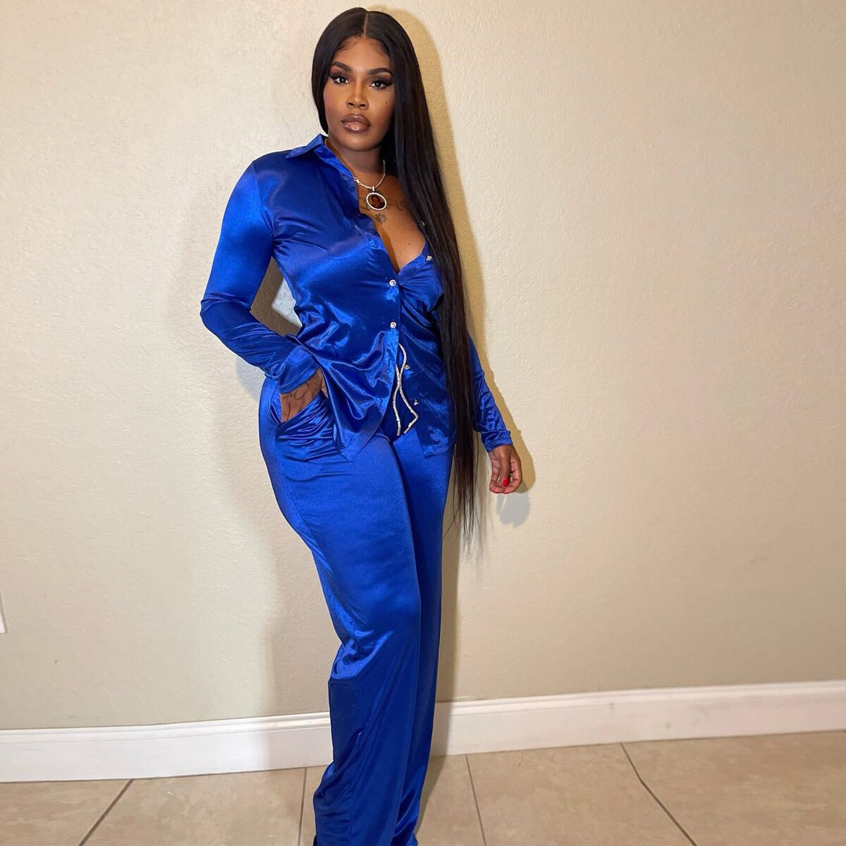 "Gloria" Satin 2 Piece Drawstring Set