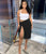 High Side Split Tie Skirt