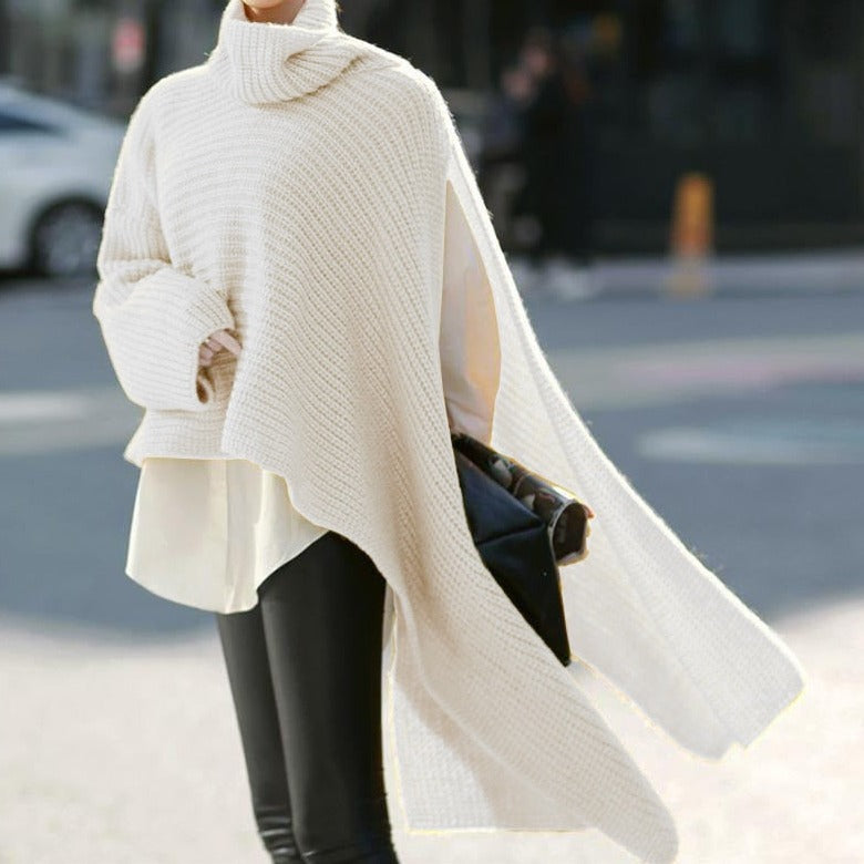 "SlingShot" One Sleeve Turtleneck Pullover