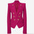 POINT SHOULDER GOLD BUTTON BLAZER