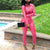 Sexy Two-Piece PU Leather Track Suit