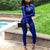 Sexy Two-Piece PU Leather Track Suit