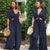 Tie Up Wide Leg Pants Set (Plus Size)