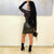 Faux Leather Dress with Belt