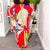 Dashiki V-Neck Bat Sleeve Dress
